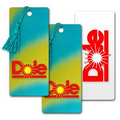 3D Lenticular PVC Bookmark - Yellow and Turquoise Changing Colors (Imprinted)